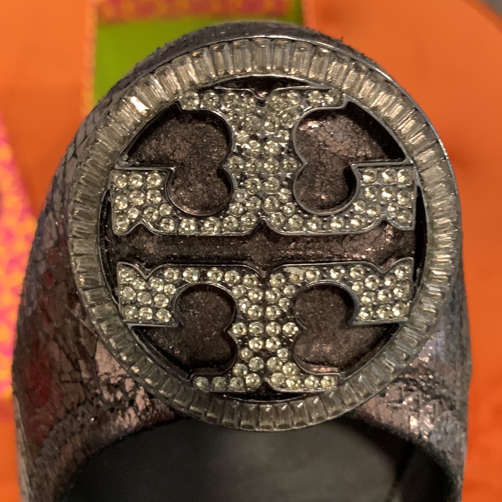 Tory Burch Reva Rhinestone Flats Sz 8.5